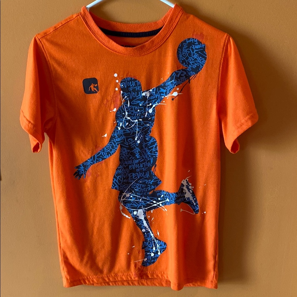 And1 Orange Blue Basketball Graphic Tee